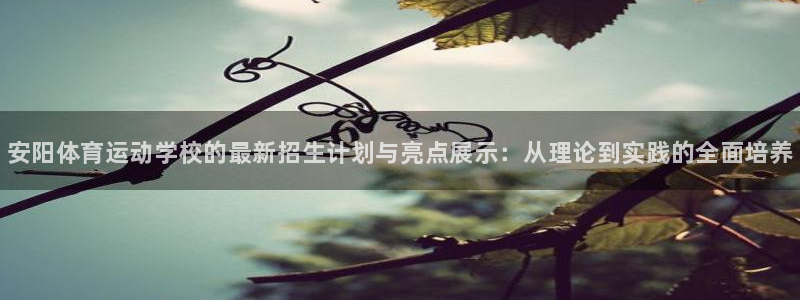尊龙官网下载招商：安阳体育运动学校的最新招生计划与亮